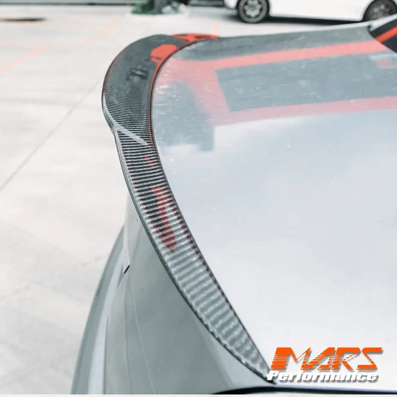 Carbon Fibre Brabus Style Rear Trunk Lip Spoiler Bodykit For Mercedes-Benz W204 C-Class Sedan & C63 Amg 2007-2014 1