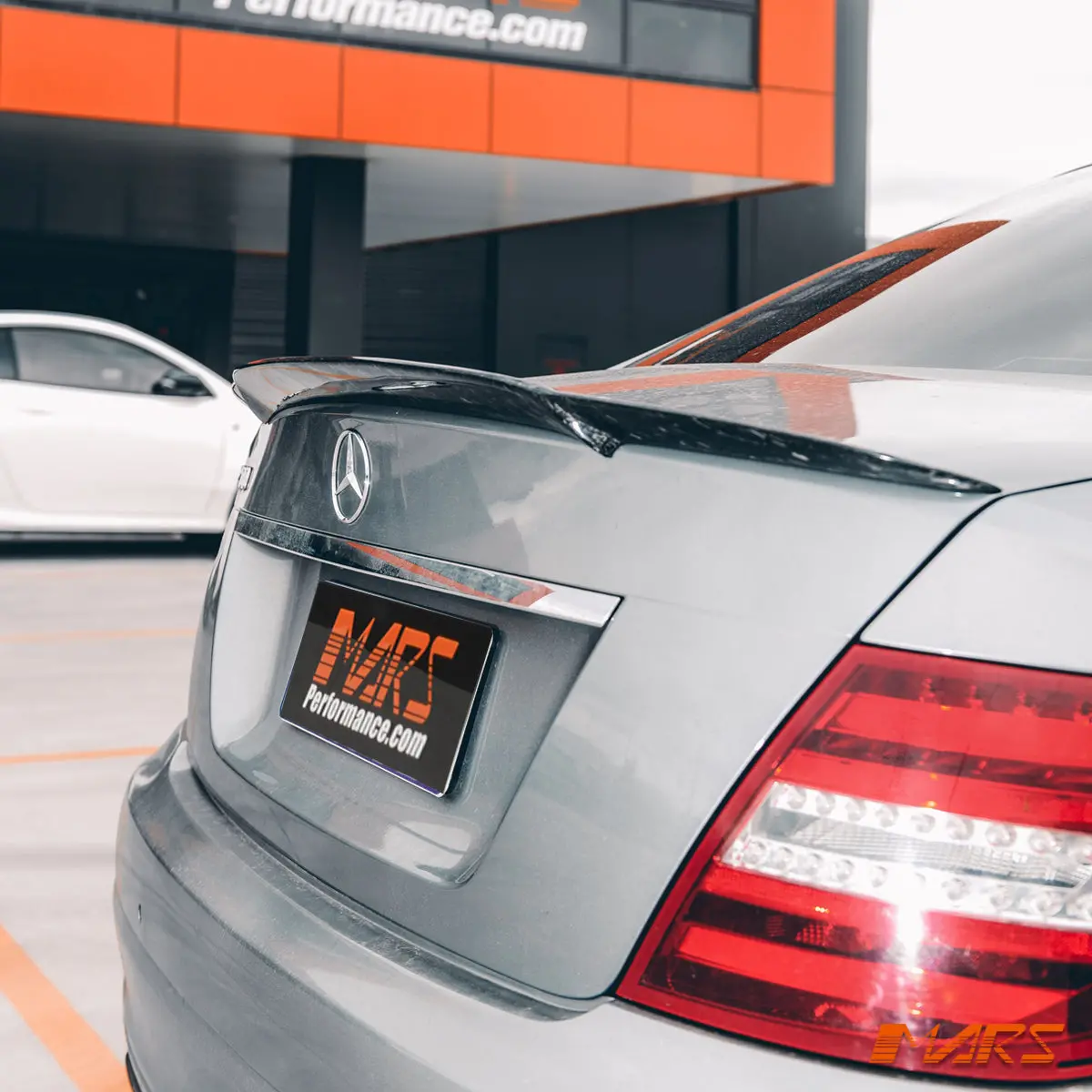 Marble Forged Carbon Fibre Brabus Style Rear Trunk Lip Spoiler Bodykit For Mercedes-Benz W204 C-Class Sedan & C63 Amg 2007-2014 1