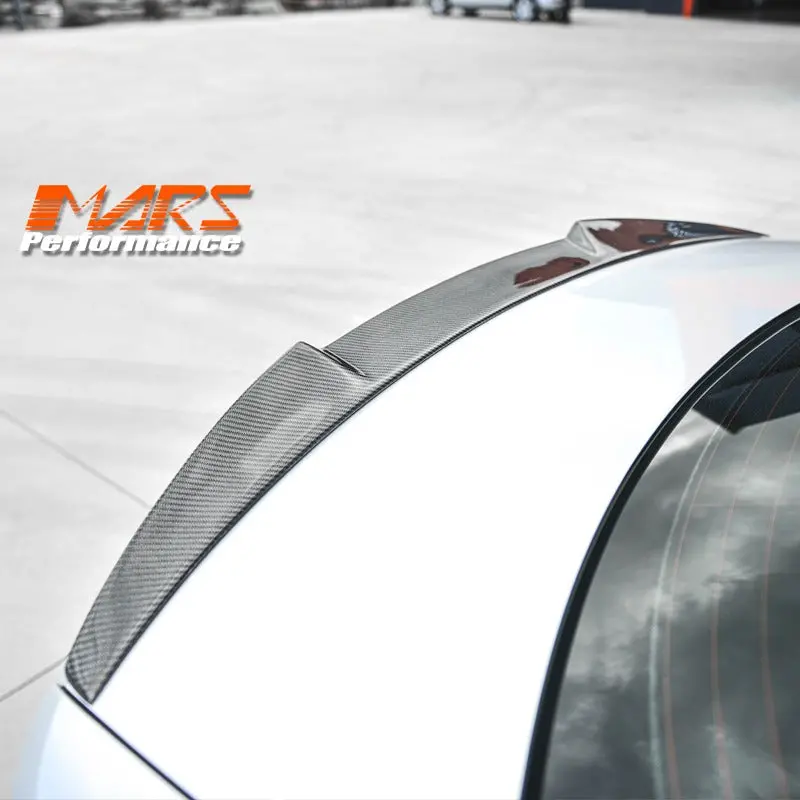 Cs Style Carbon Fibre Rear Trunk Lip Spoiler Bodykit For Mercedes-Benz C-Class W204 Sedan & C63 Amg 2007-2014 1