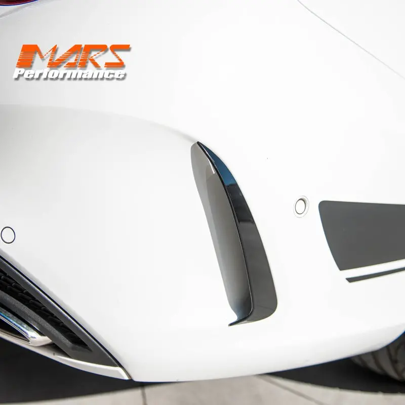 Gloss Black Rear Bumper Bar Vent Cover Trims For Mercedes-Benz C-Class W205 Sedan With Amg Pack & C43 C63-S 2015-2021 1
