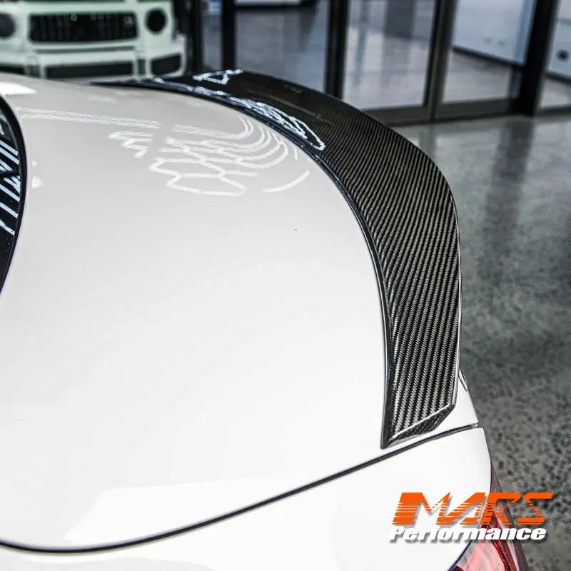 Psm Style Carbon Fibre Rear Trunk Lip Spoiler Bodykit For Mercedes-Benz C-Class W205 Sedan & C43 C63-S Amg 2015-2021 1