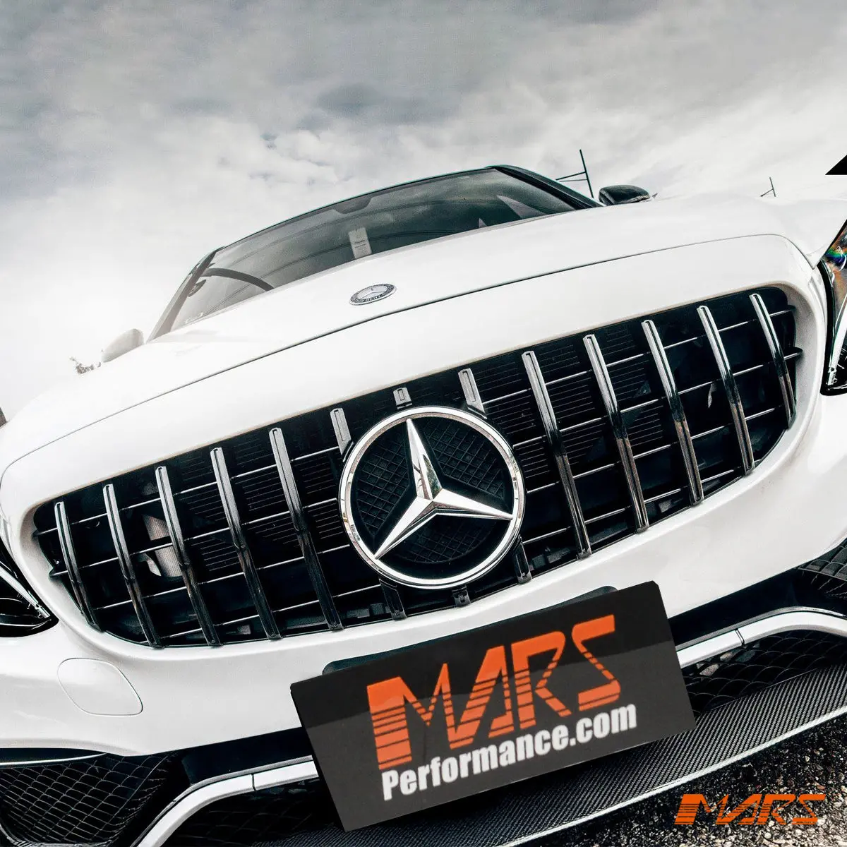Black Amg C63 Panamericana Style Front Grill For Mercedes-Benz C-Class W205 S205 2015-2018 -No Camera 1