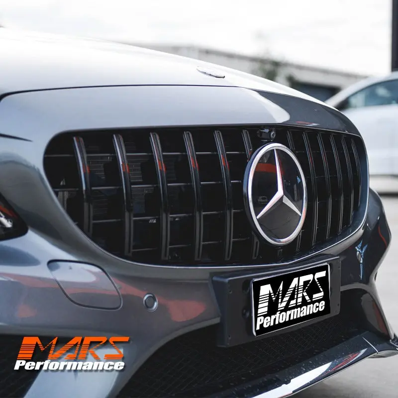 Gloss Black Amg C63 Panamericana Style Front Bumper Bar Grille Grill Bodykit For Mercedes-Benz C-Class W205 Sedan & C205 Coupe 1