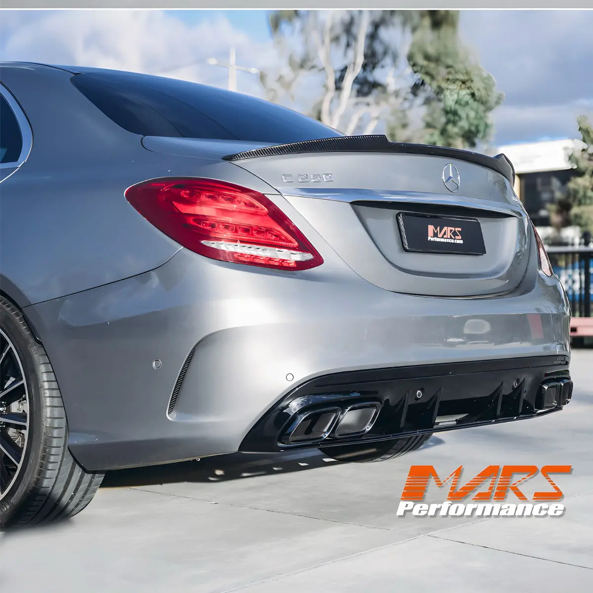 Update C63-S Style Rear Bumper Bar Diffuser Bodykit For Mercedes-Benz C-Class W205 Sedan & S205 Wagon Amg Pack & C43 2015-2021 1