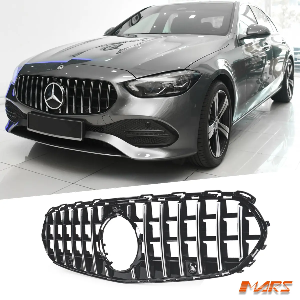 Panamericana C63 Style Front Grille Grill Bodykit For Mercedes-Benz C-Class W206 With Non Amg Sport Bumper Bar 2022-2025 1