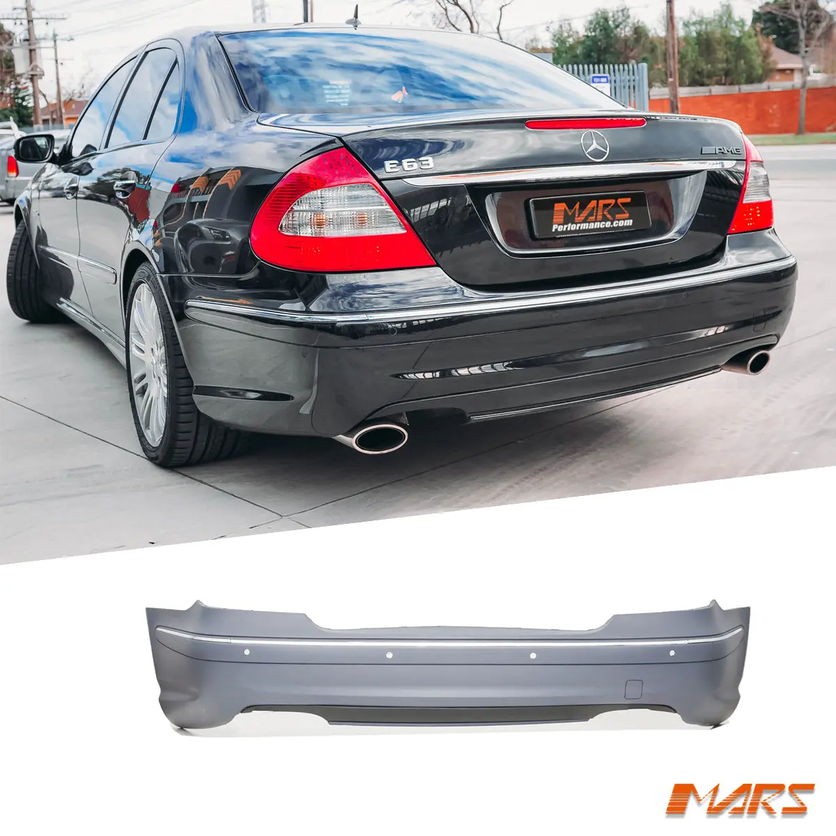 Amg E63 Style Rear Bumper Bar Bodykit For Mercedes-Benz E-Class W211 Sedan 2003-2008 1