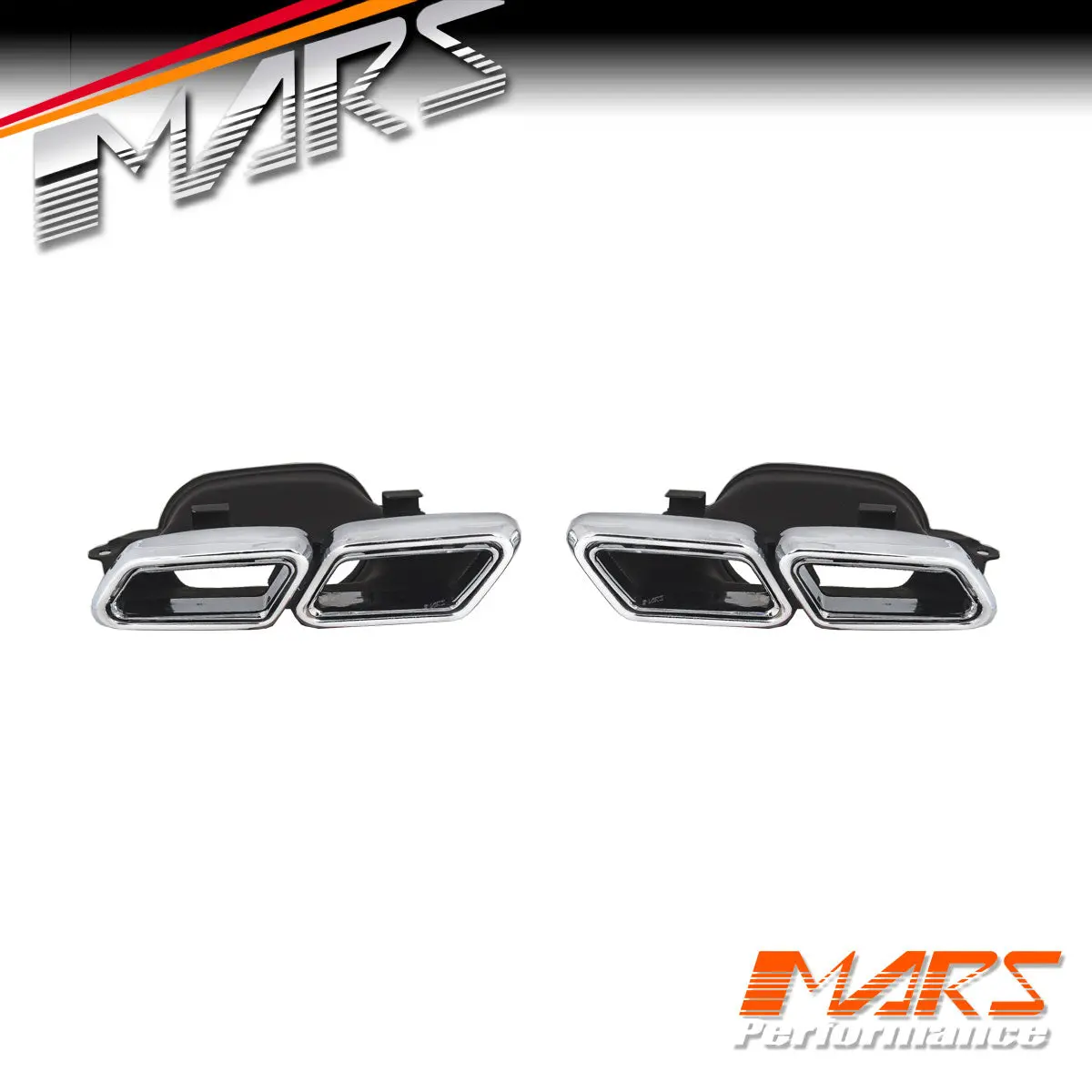 Silver Amg Style Exhaust Muffler Tips For Mercedes-Benz E-Class W212 Update E63 E63s 1