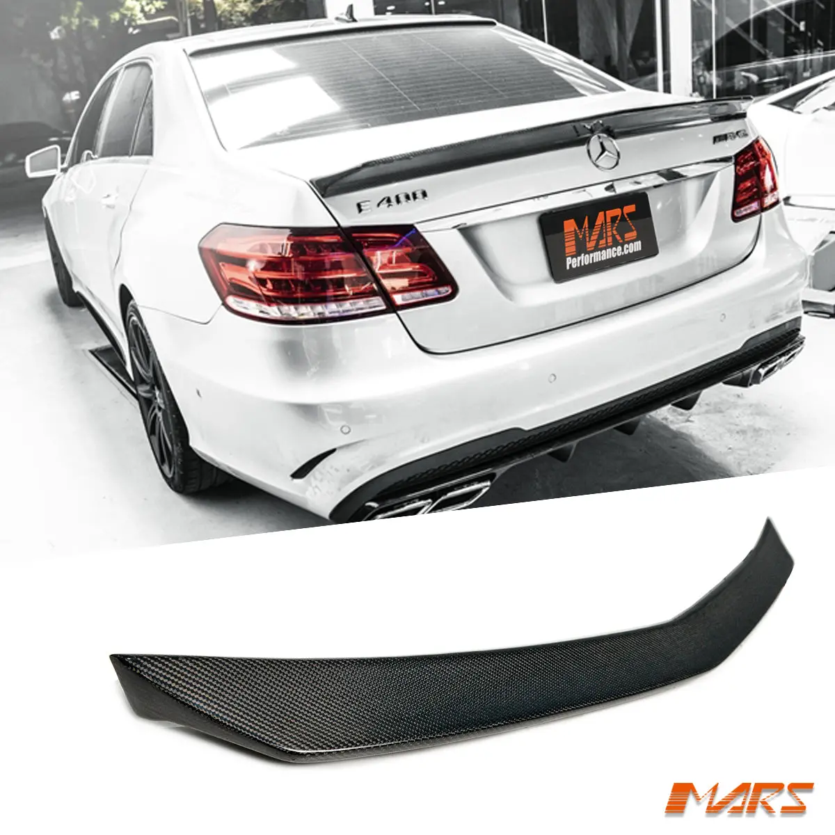 Vath Style Carbon Fibre Rear Trunk Lip Spoiler Bodykit For Mercedes-Benz E-Class W212 Sedan & E63-S Amg 1