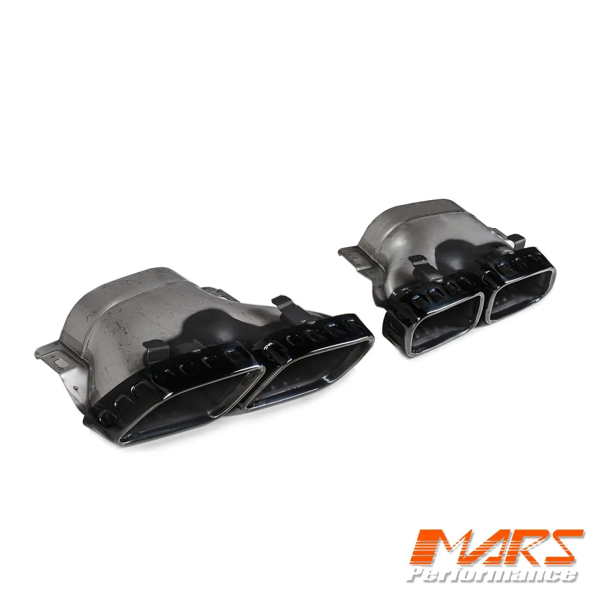 Black Amg Style Exhaust Muffler Tips For Mercedes-Benz E-Class W213 E63 Update 2020-2023 1