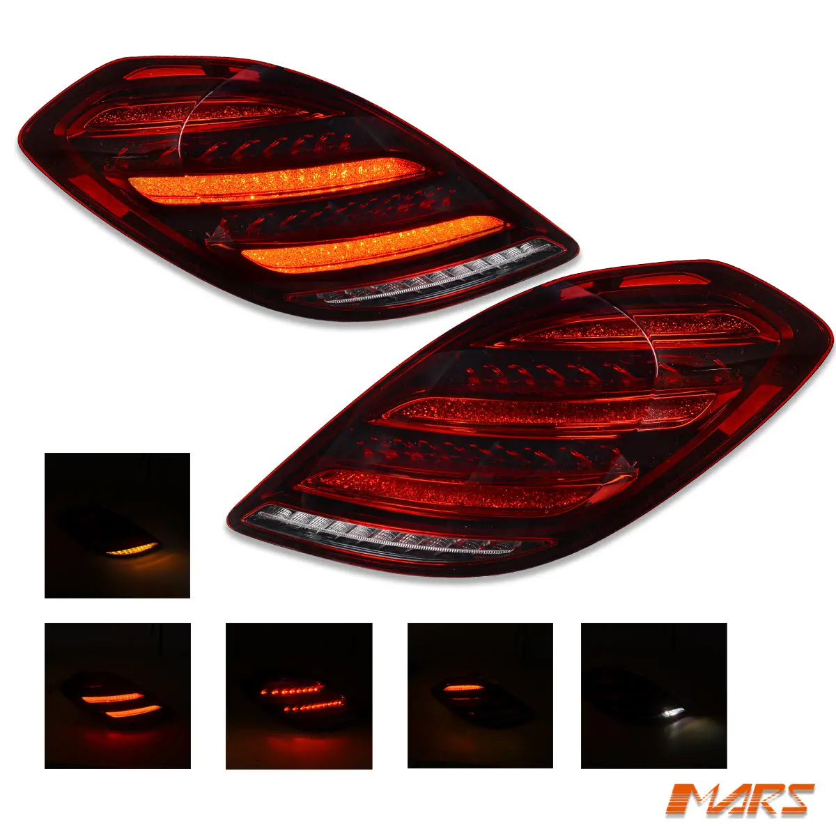Update S65 Amg Style Led Tail Lights For Mercedes-Benz S-Class W222 Sedan Pre Update 2013-2017 1