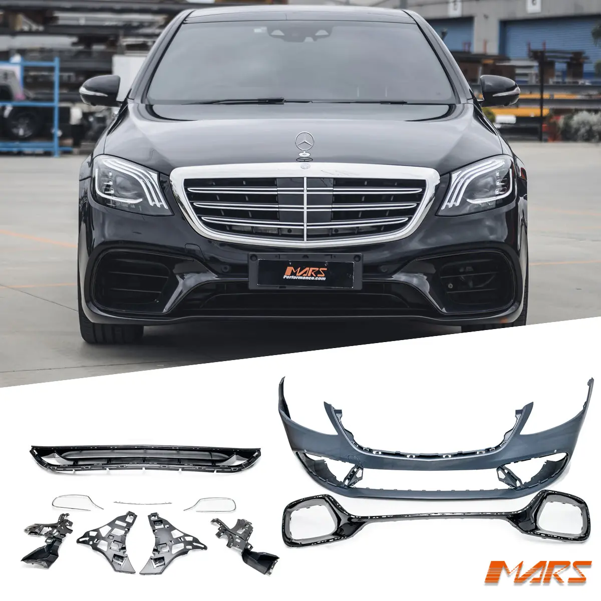 Amg S63 Style Front Bumper Bar Bodykit For Mercedes-Benz S-Class W222 X222 V222 Sedan 2013-2020 1