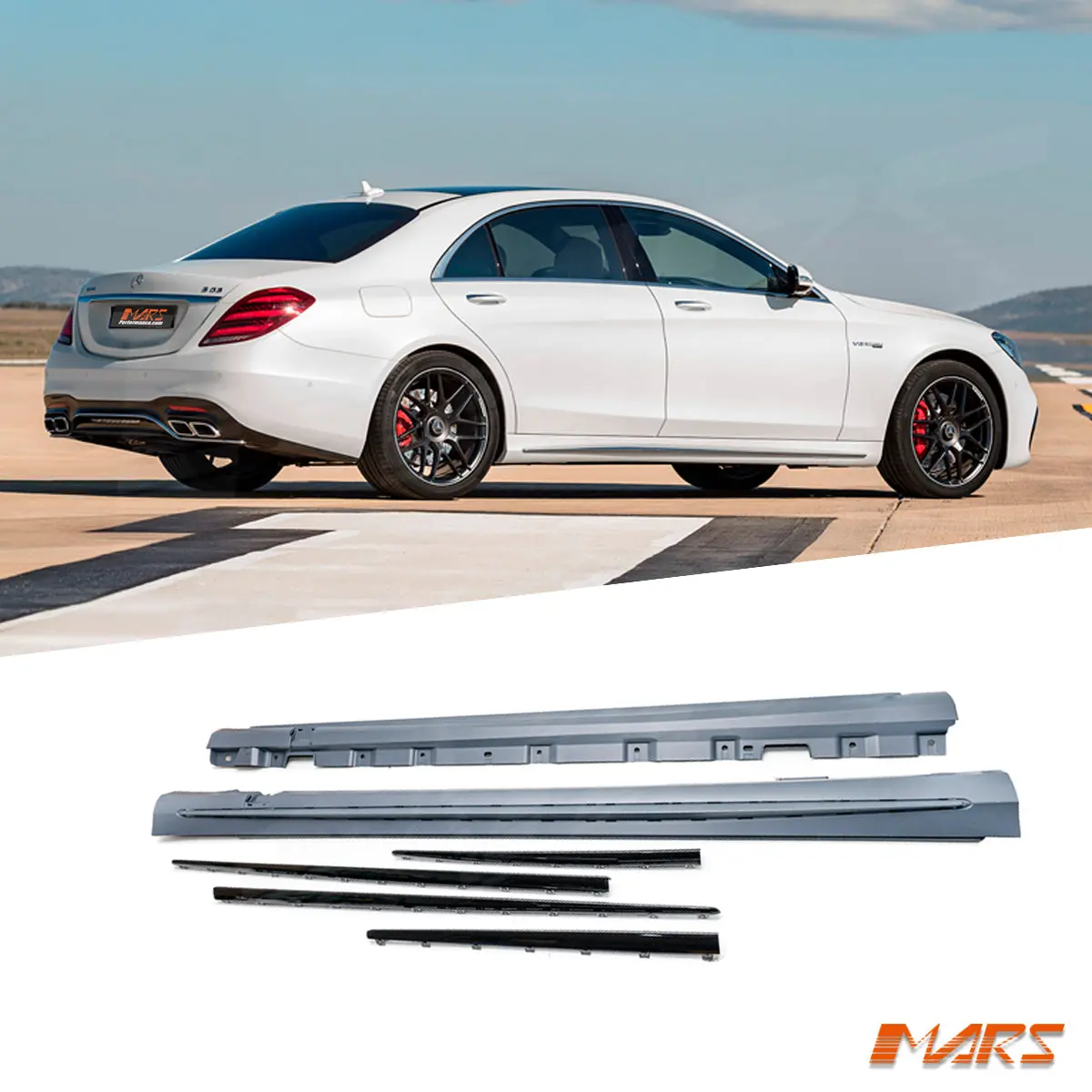 Amg S63 Style Side Skirts Bodykit & Trim For Mercedes-Benz S-Class W222 Short Wheel Base Sedan 2013-2020 1