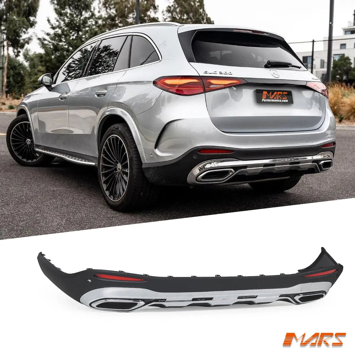 Rear Bumper Bar Diffuser For Mercedes-Benz Glc-Class X254 / C254 Amg Sport Line 2023-2026 1