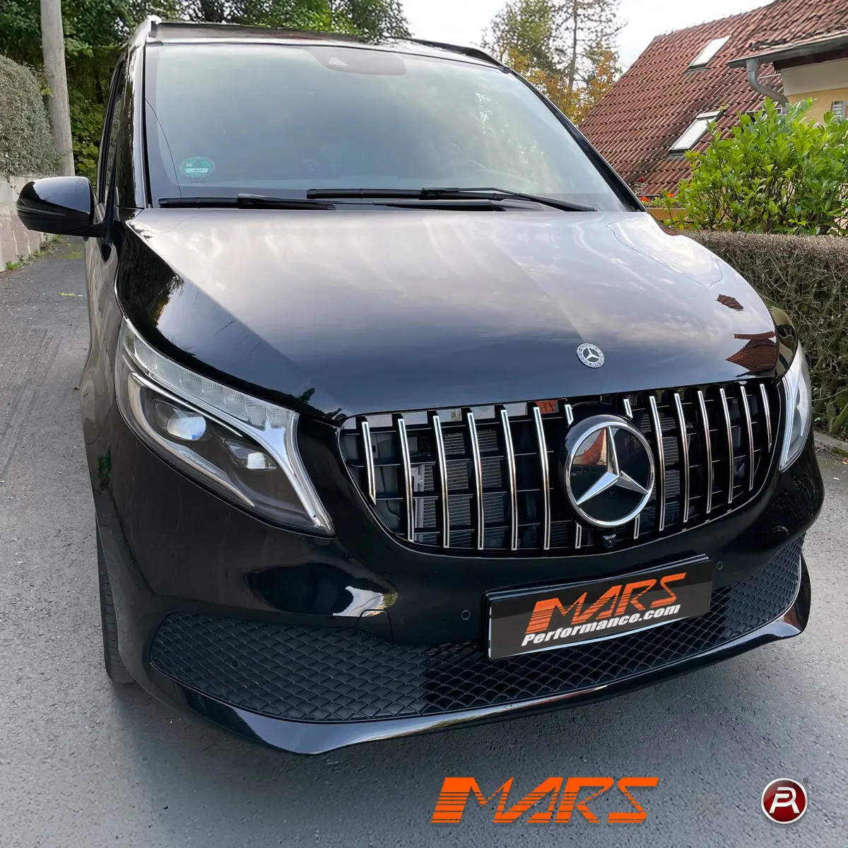 Chrome Black Amg Panamericana Style Front Bumper Bar Grill Grille Bodykit For Mercedes-Benz W447 V-Class V220 V250 2020-2024 1