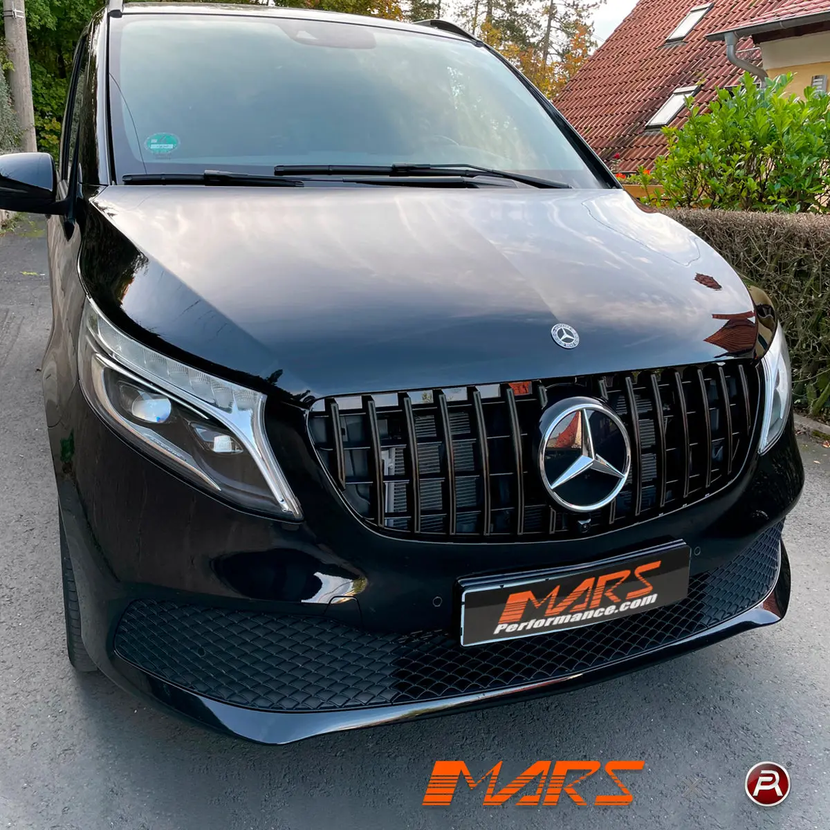 Gloss Black Amg Panamericana Style Front Bumper Bar Grill Grille Bodykit For Mercedes-Benz W447 V-Class V220 V250 2020-2024 1