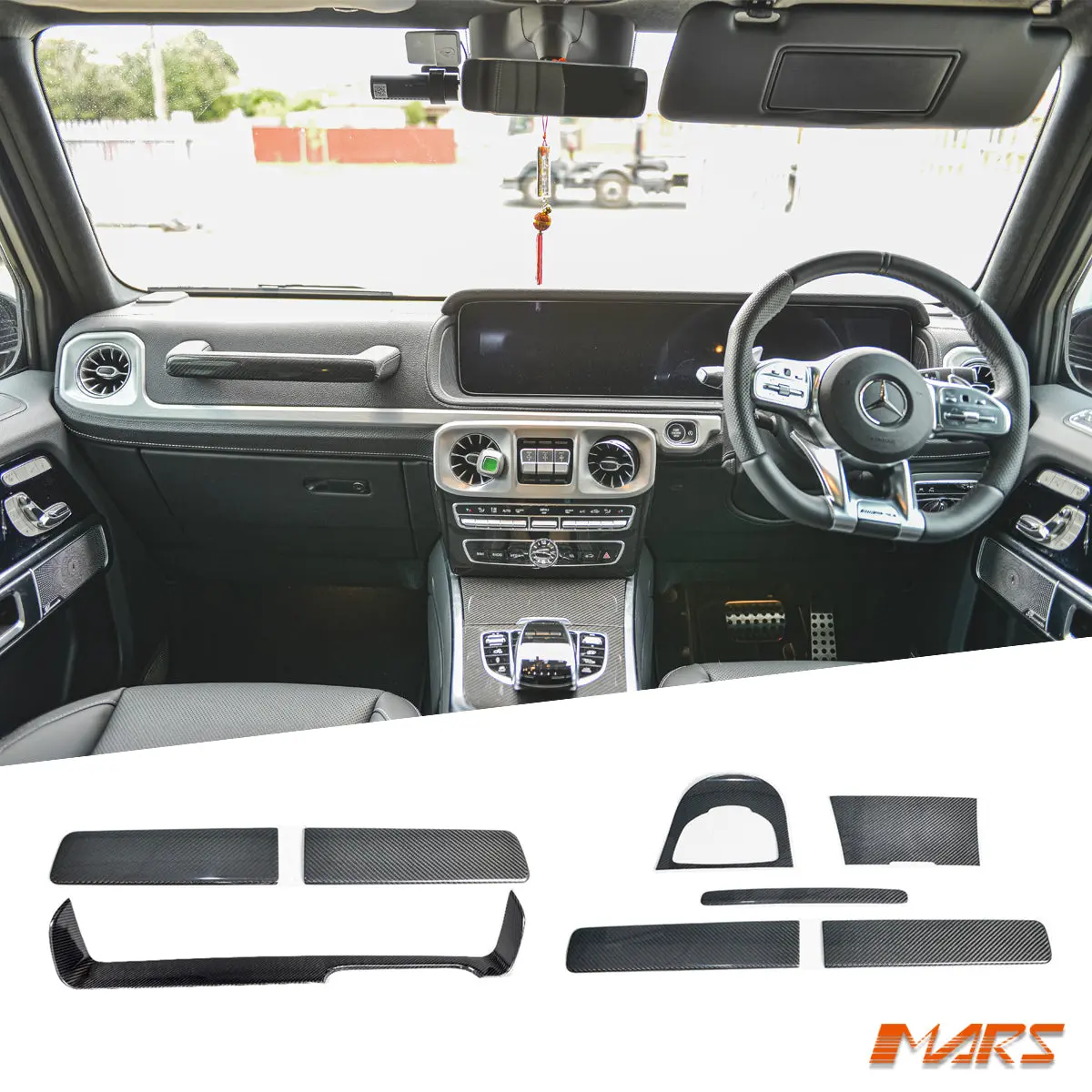 Flofraft Carbon Fibre Interior Dash Trim & Doors Panel Covers For Mercedes-Benz G-Class W464 W463a Amg G63 2018-2023 1