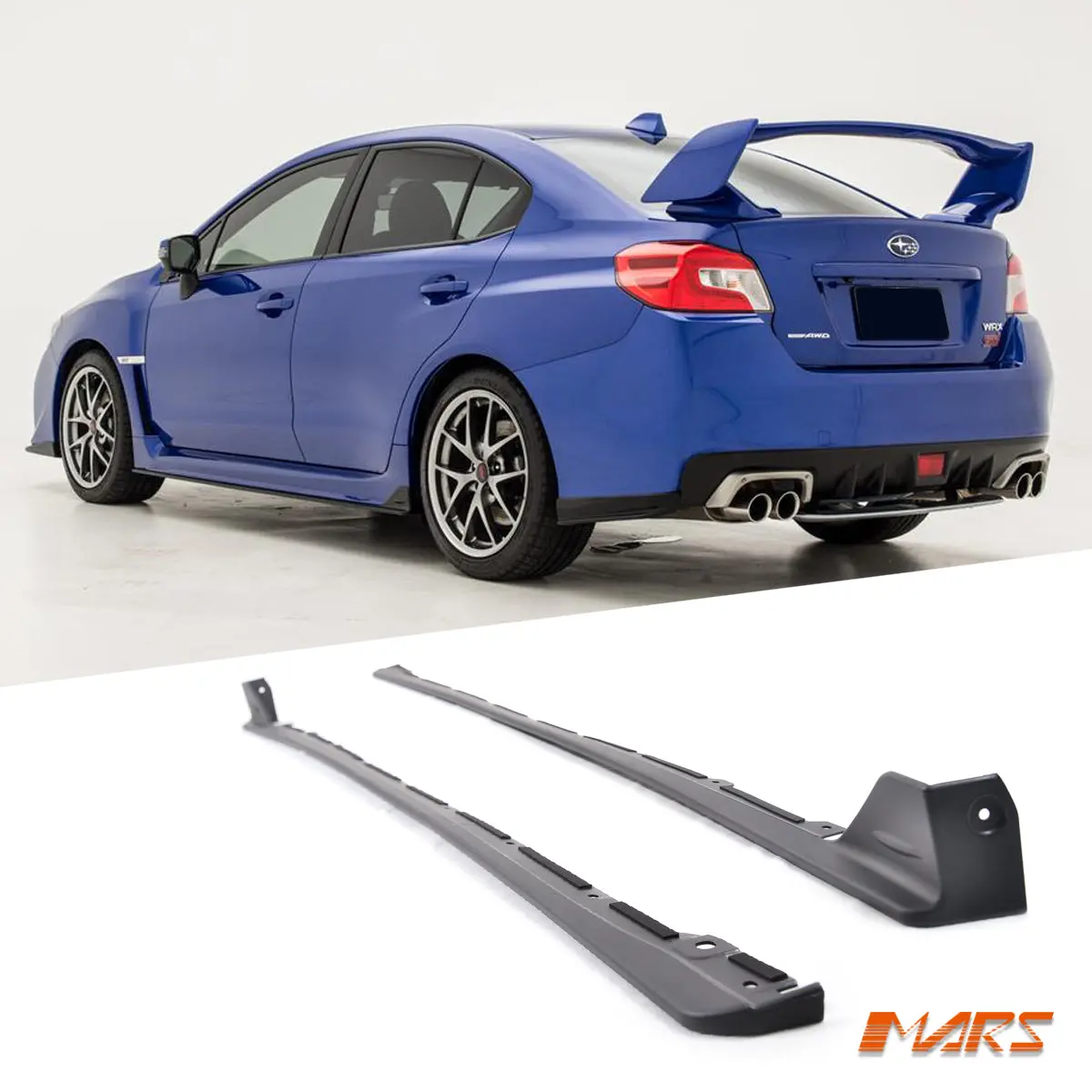 Sti Style Matt Black Lower Side Skirts Lip Spoiler Bodykit For Subaru Wrx & Sti Va 2014-2019 1