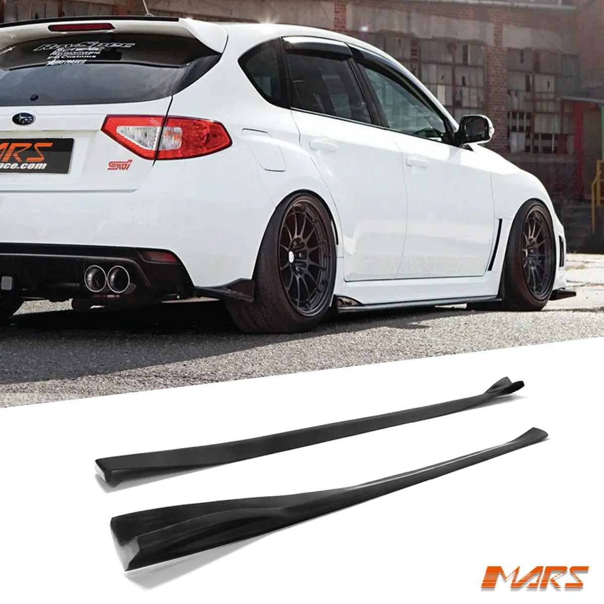 Cs Style Lower Side Skirt Rocker Panel Lip Spoiler Bodykit For Subaru Impreza Wrx Sti 2007-2013 1