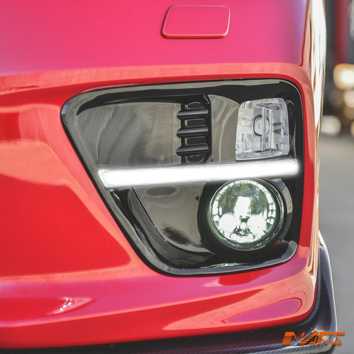 Gloss Black Bumper Bar Indicator & Fog Lights Cover With Drl For Subaru Wrx & Sti Va 2014-2017 1