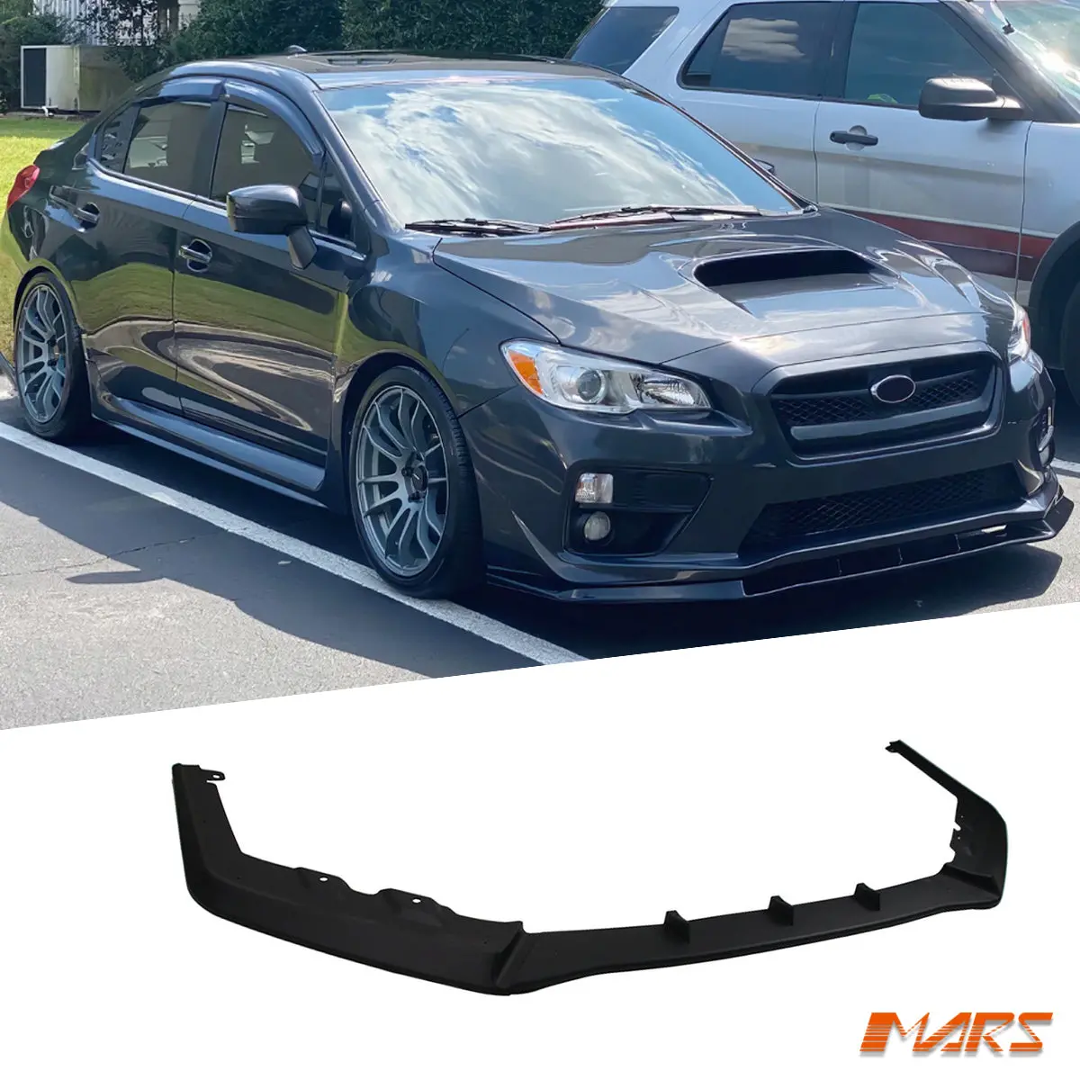 Matt Black Mpx Style Lower Front Bumper Bar Lip Spoiler Bodykit For Subaru Wrx & Sti Va 2014-2017 1