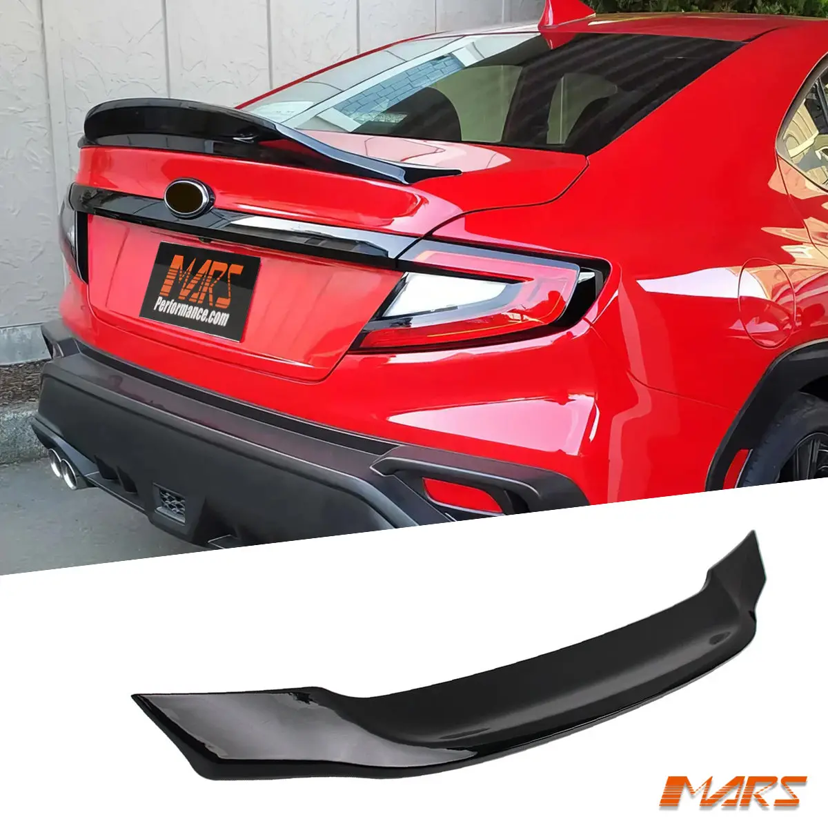 Gloss Black Rt Rear Trunk Lip Spoiler Bodykit For Subaru Wrx & Sti Vb 2022+ 1