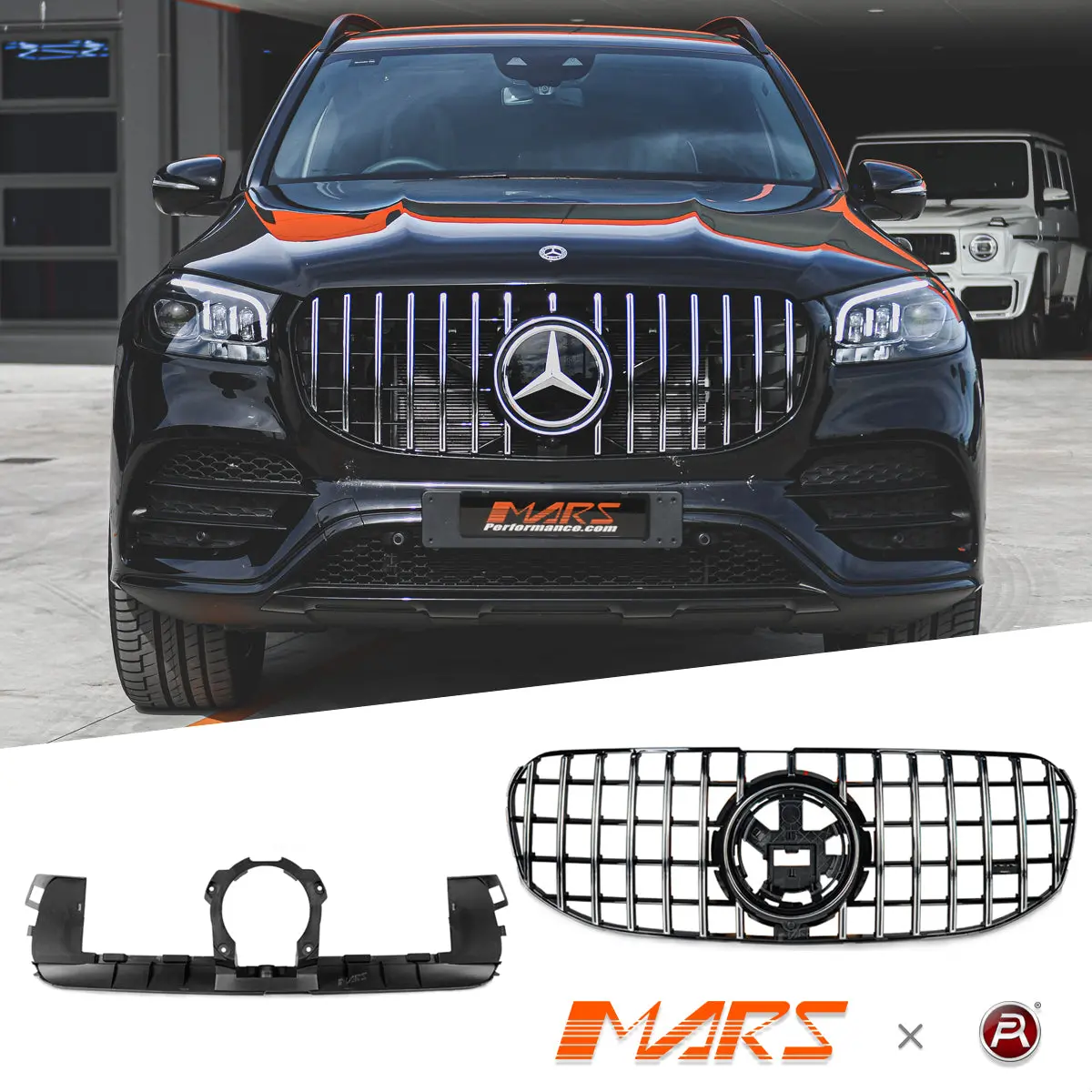 Panamericana Front Bumper Bar Grill Grille Bodykit For Mercedes-Benz Gls Class X167 2019-2023 1
