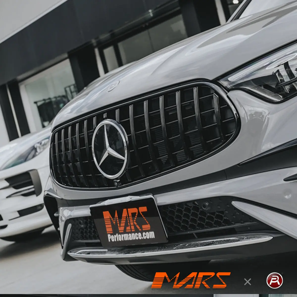 (For X254 Hatch & C254 Coupe Amg Sport Bumper Bar) Gloss Black Panamericana Glc63 Style Front Grille Grill Bodykit For Mercedes-Benz Glc-Class 2023+ 1