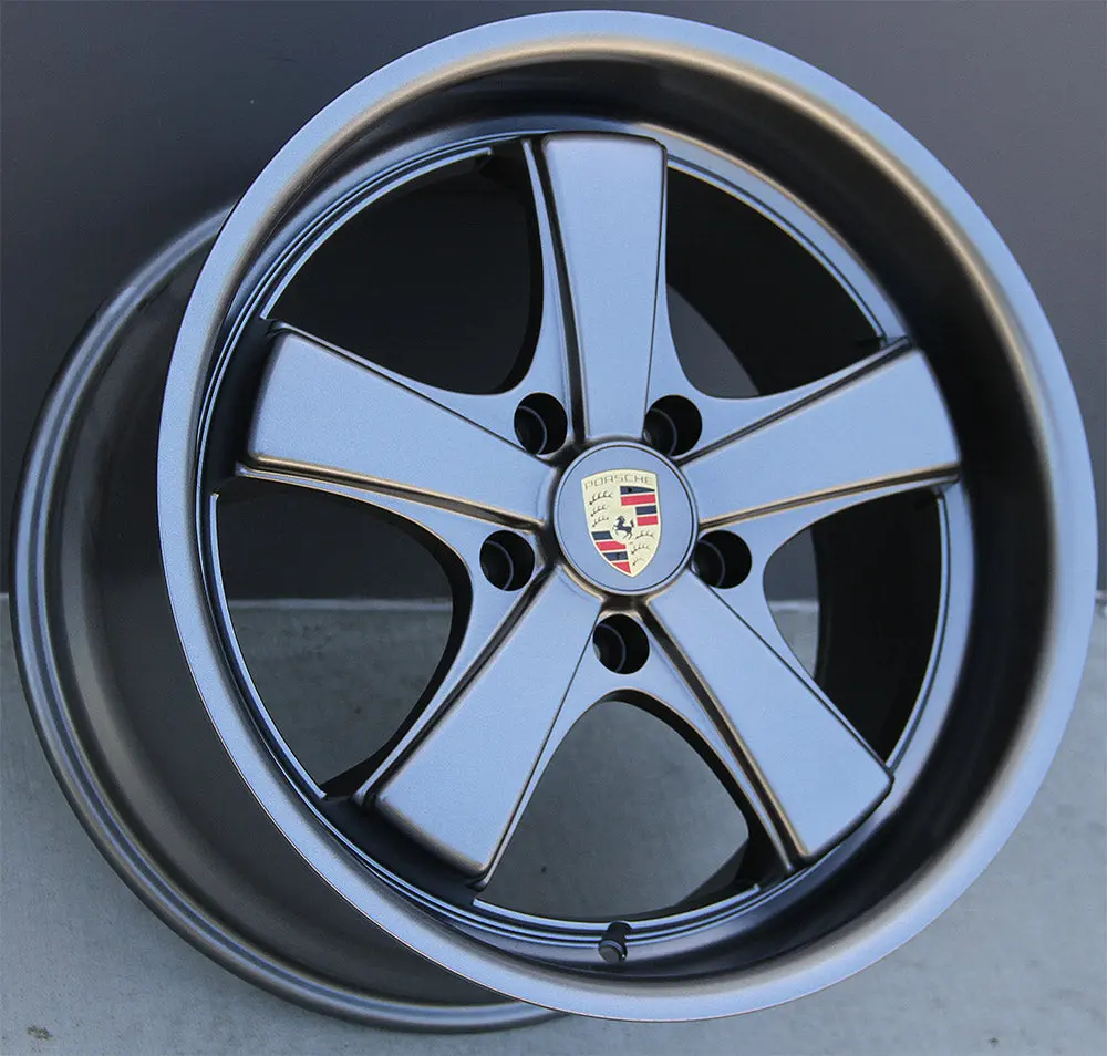 Porsche Wheels P251  19X8.0/19X11 5X130 Matte Gunmetal Fit 997 996 911 Carrera Turbo 1