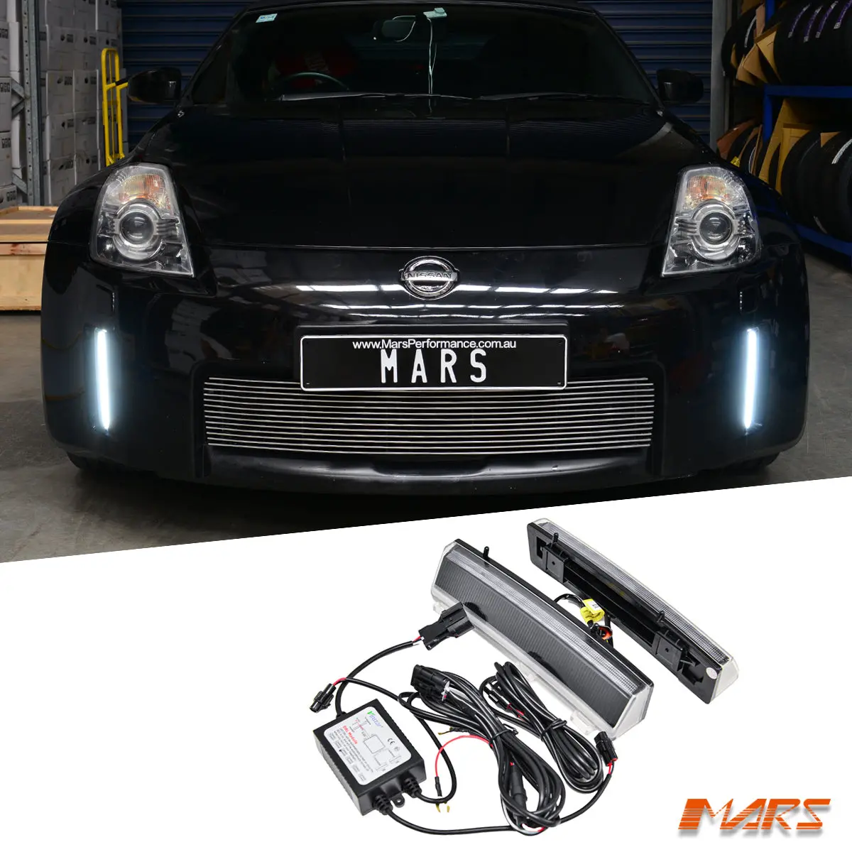Mars Bumper Bar Led Drl Day-Time Running Lights For Nissan 350Z Z33 2006-2008 Fairlady Z 1