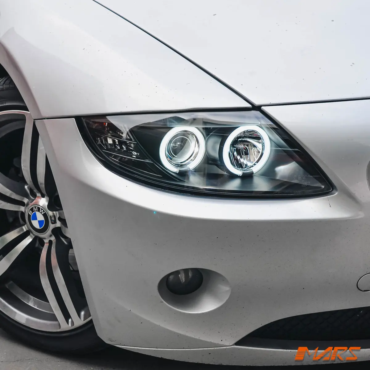 Black Ccfl Angel-Eyes Projector Head Lights For Bmw Z4 E85 E86 03-08 (Compatible With Factory Hid Model) 1
