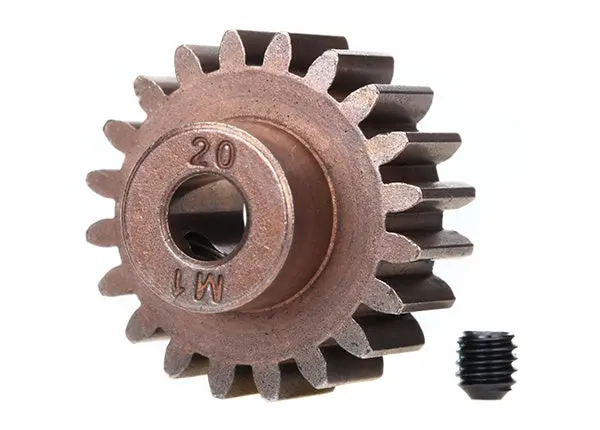 Traxxas 6494X - Gear, 20-T Pinion (1.0 Metric Pitch) (Fits 5Mm Shaft)/ Set Screw (Compatible With Steel Spur Gears) 1