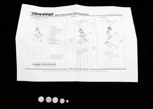 Traxxas 2064 Gear Set (For 2065 Waterproof Sub-Micro Servo) 0.02 1