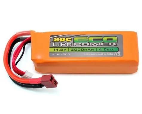Ecopower Ecp-4000 "Electron" 4S Lipo 20C Battery Pack (14.8V/2000Mah) (Starter Box) 1