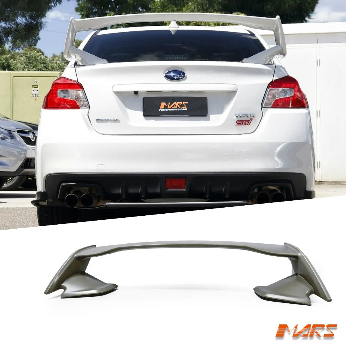 Abs Plastic Rear Trunk Spoiler Wing Bodykit For Subaru Wrx Sti Sedan Va 2014-2021 1
