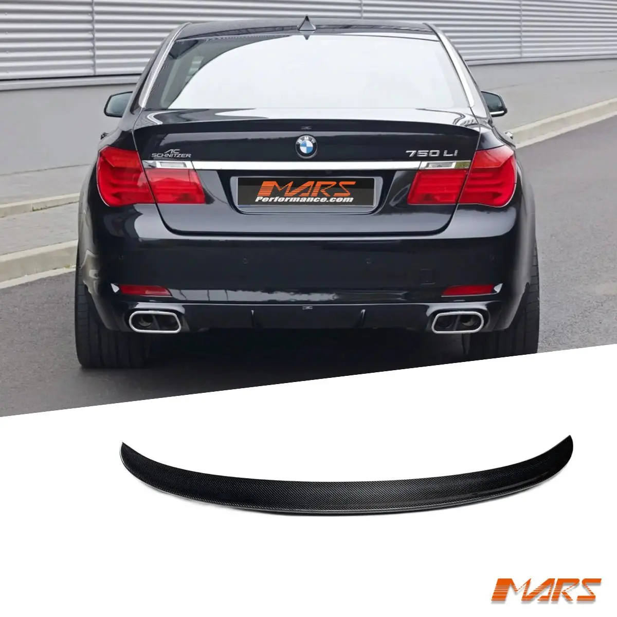 Ac Schnitzer Style Carbon Fibre Rear Trunk Boot Lip Spoiler Bodykit For Bmw 7-Series F01 F02 F03 F04 2008-2015 1