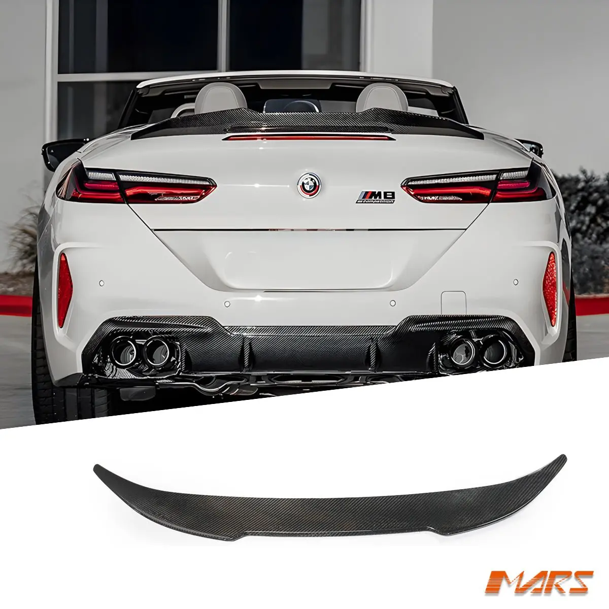 Ac Style Carbon Fibre Rear Trunk Lip Spoiler Wing Bodykit For Bmw 8 Series G14 Convertible & M8 F91 1
