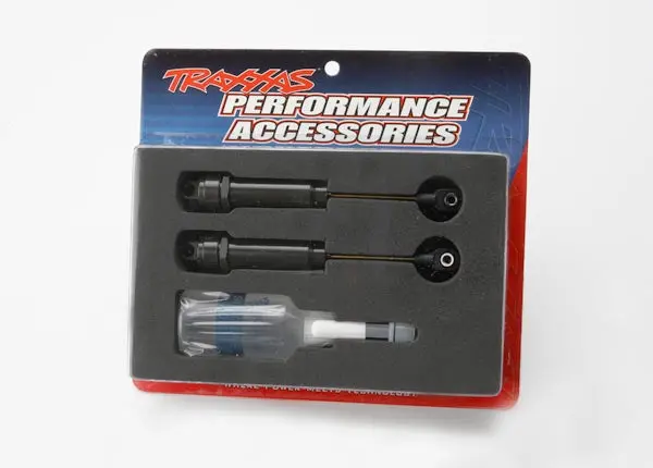 Traxxas 2662 Big Bore Shocks (Xx-Long) (Hard-Anodized & Ptfe-Coated T6 Aluminum) (Assembled With Tin Shafts) W/O Springs (Rear) (2) 0.295 1