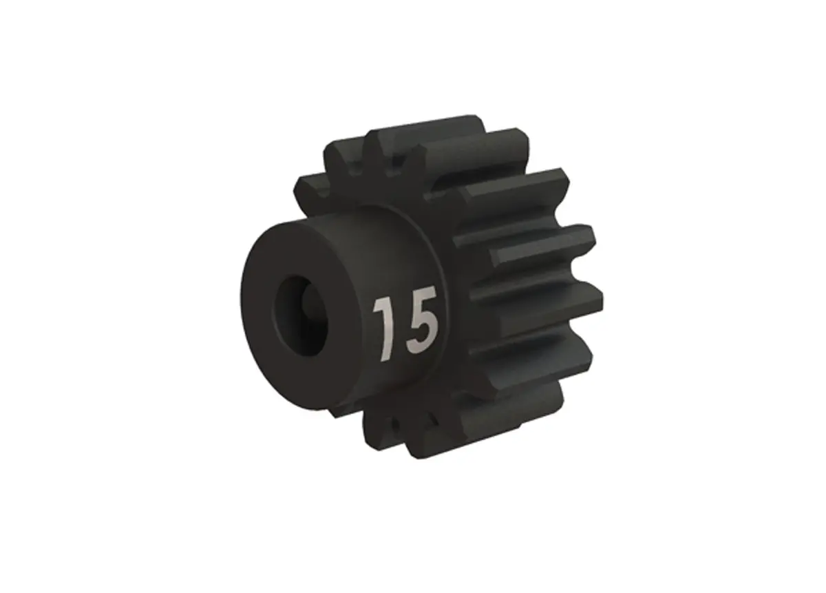 Traxxas 3945X - Gear, 15-T Pinion (32-P), Heavy Duty (Machined, Hardened Steel)/ Set Screw 1