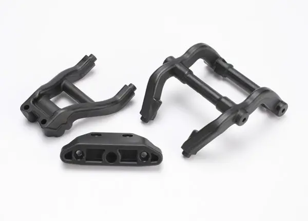 Traxxas 6777 - Wheelie Bar Mounts/ Rear Skidplate (Black) 1