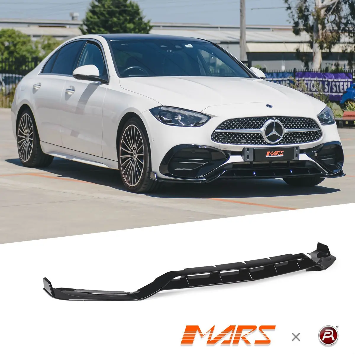 Amg C63 Style Front Bumper Bar Lower Lip Spoiler Bodykit For Mercedes-Benz C-Class W206 With Sport Bumper Bar & C43 2022-2025 1