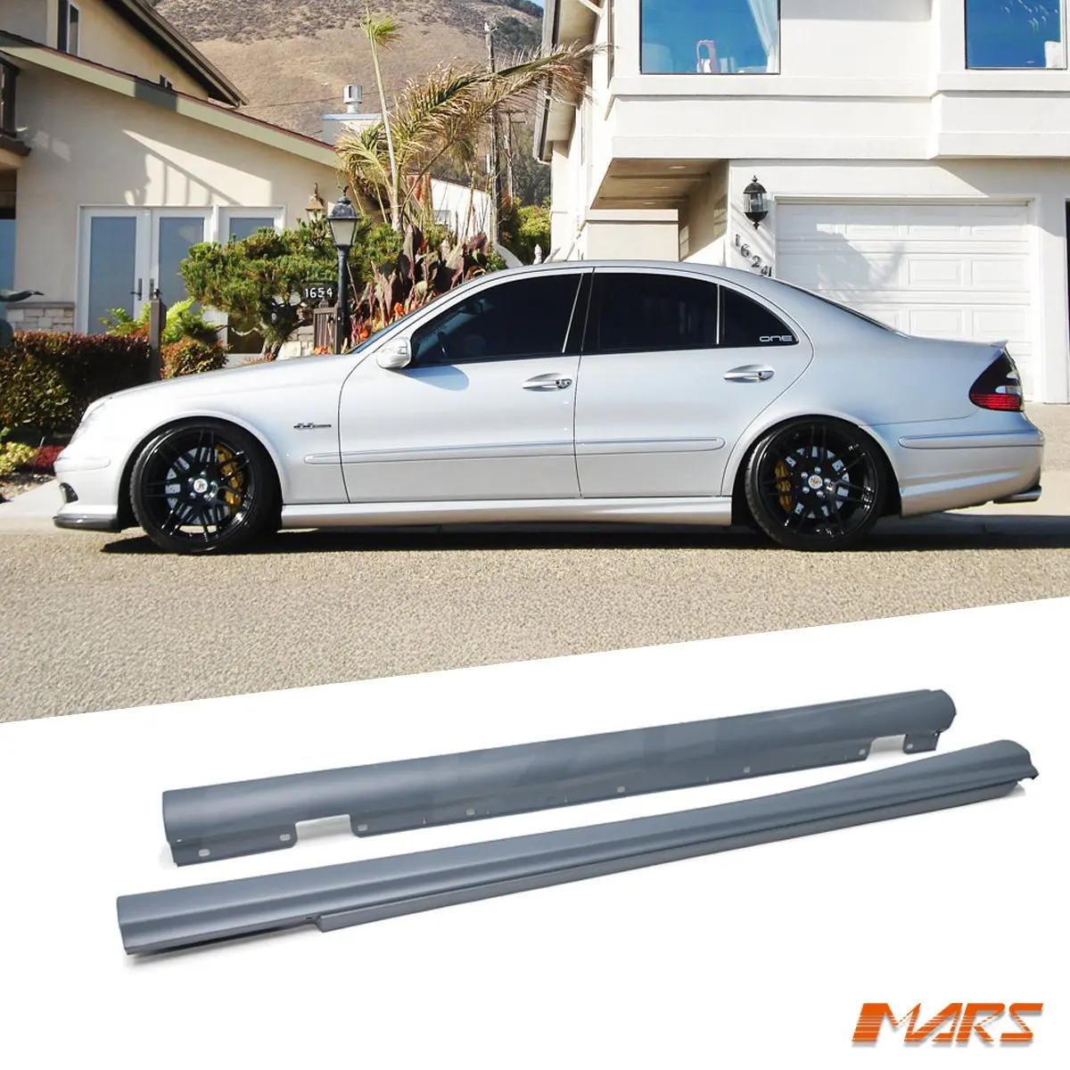 Amg E63 Style Lower Side Skirt Bodykit For Mercedes-Benz E-Class W211 Sedan 2003-2008 1