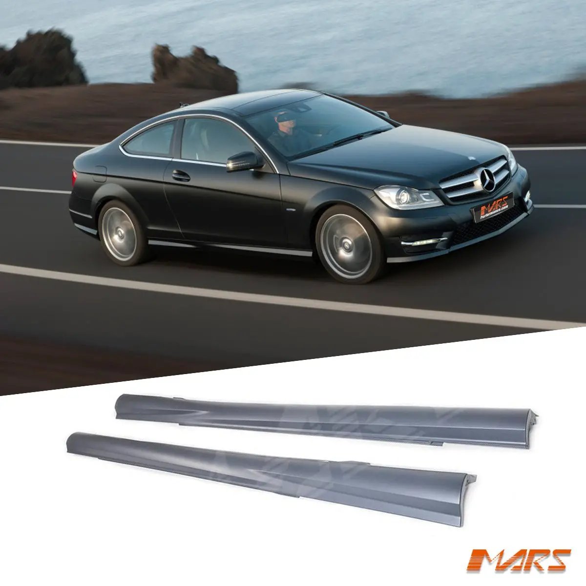 Amg Package Style Side Skirts For Mercedes-Benz C-Class C204 W204 Coupe 2011-2015 1