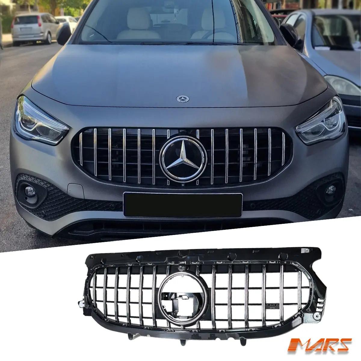 Amg Panamericana Gla45 Style Front Bumper Bar Grill Grille Bodykit For Mercedes-Benz Gla-Class H247 -Non-Sport Bumper 1