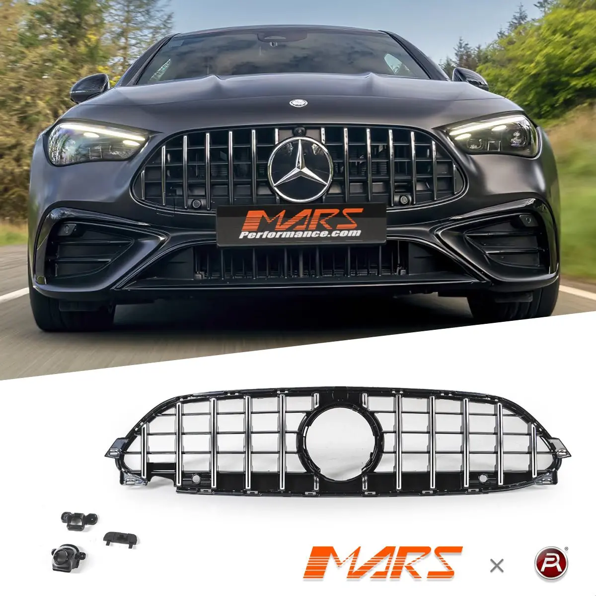 Amg Panamericana Style Front Bumper Bar Grille Grill Bodykit For Mercedes-Benz Cle-Class C236 A236 2023-2025 1