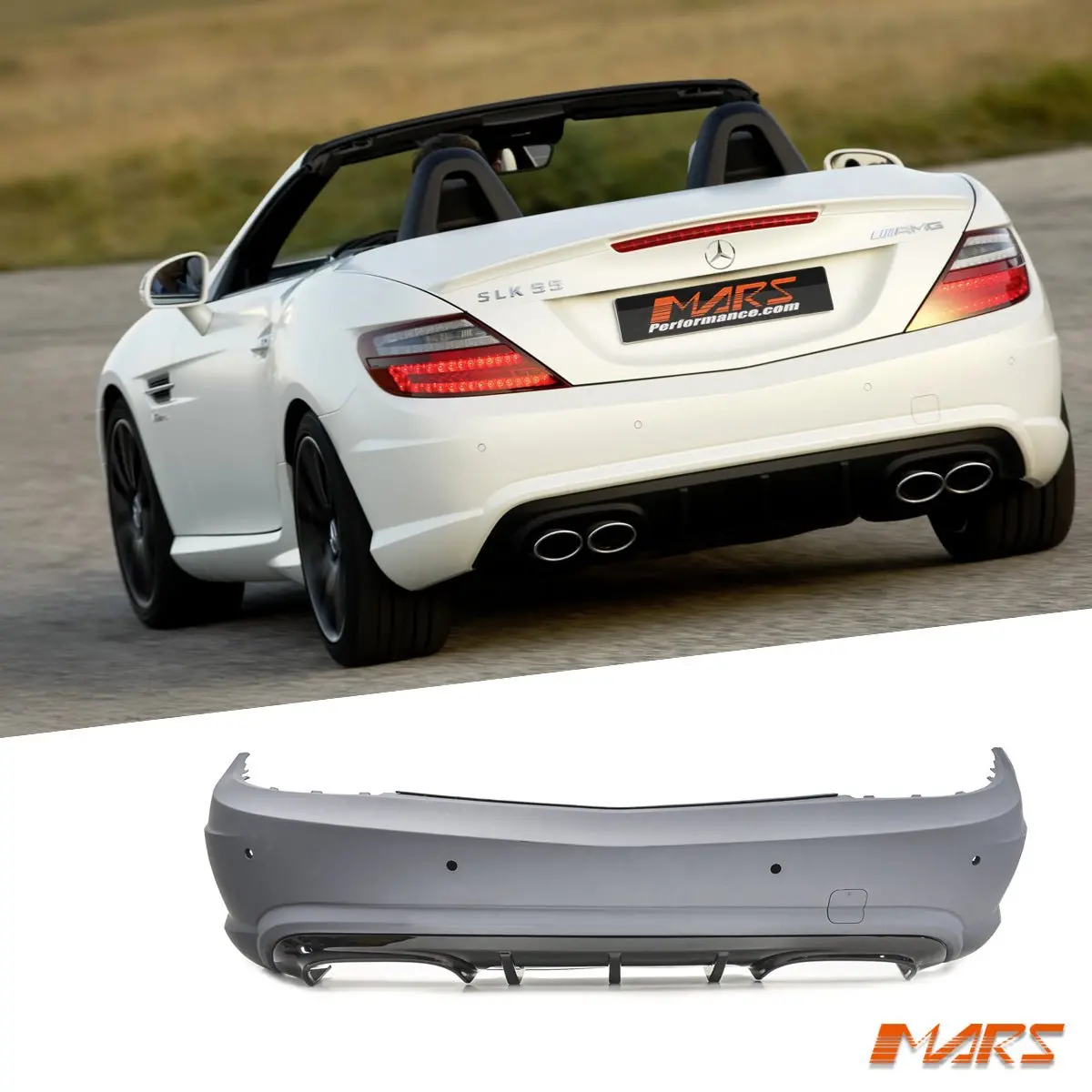 Amg Slk55 Style Rear Bumper Bar & Diffuser Bodykit For Mercedes-Benz Slk Class R172 2011-2016 1