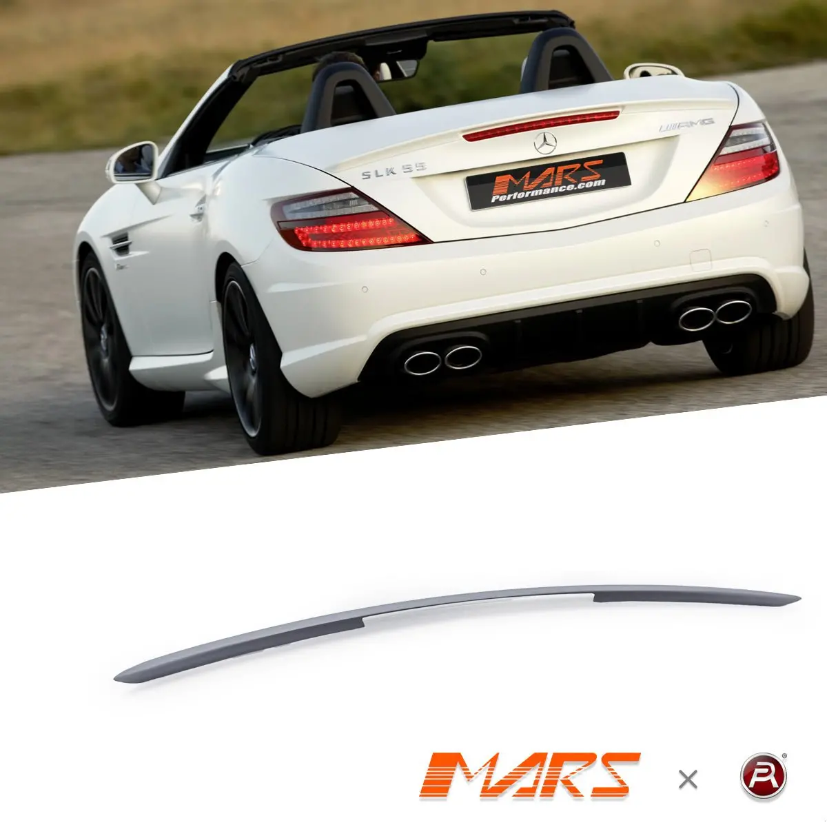 Amg Slk55 Style Rear Trunk Spoiler Lip Bodykit For Mercedes-Benz Slk Class R172 2011-2016 1