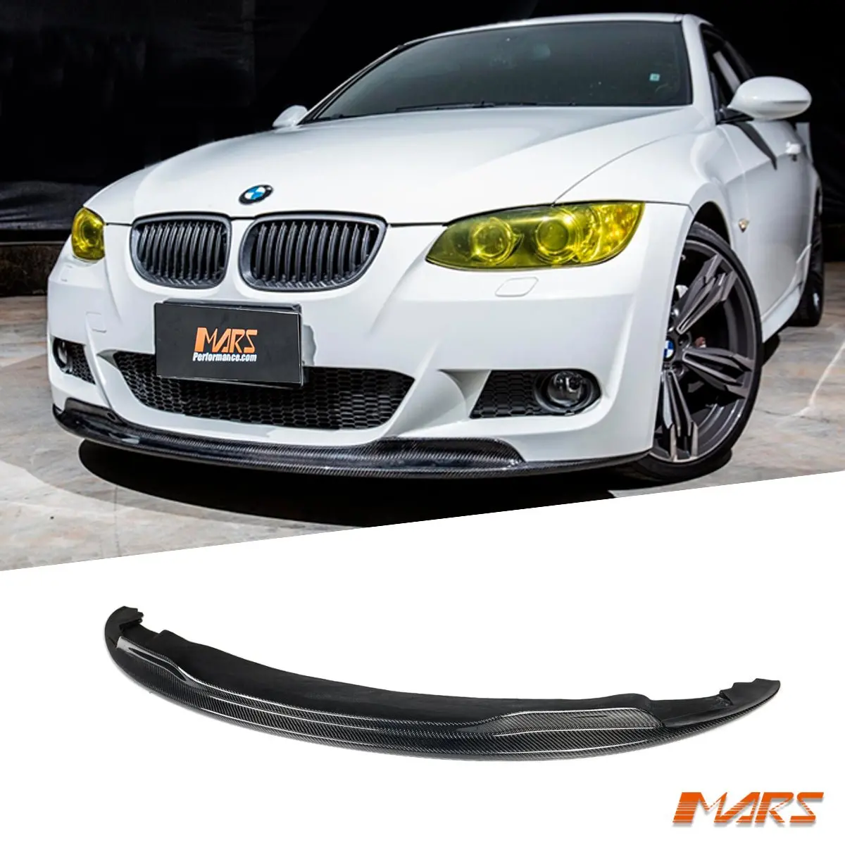 Arkym Style Front Bumper Bar Carbon Fibre Lip Bodykit For Bmw 3-Series E92 E93 M Tech Sport 2006-2009 Pre Lci 1