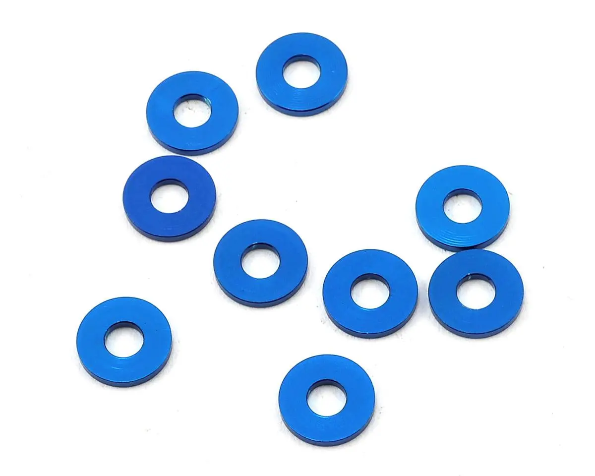 Team Associated 31385 Bulkhead Washers,7.8X1.0Mm, Blue Al 1
