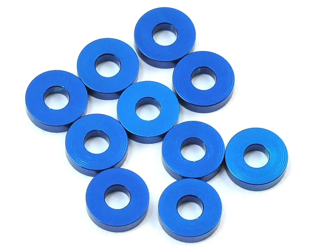 Team Associated 31386 7.8X2.0Mm Aluminum Bulkhead Washer (Blue) (10) 1