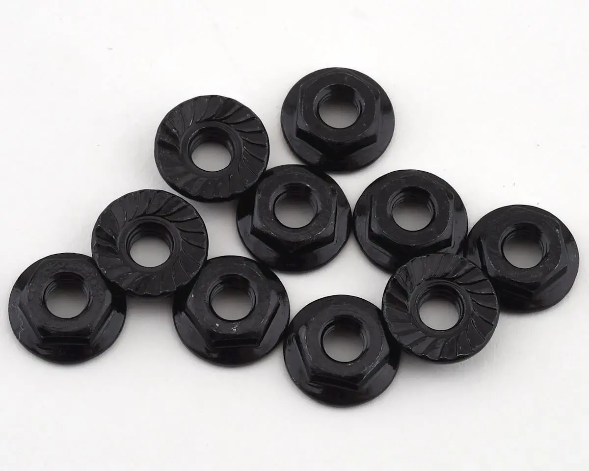 Team Associated 91150 M4 Low Profile Serrated Steel Wheel Nuts (10) 1
